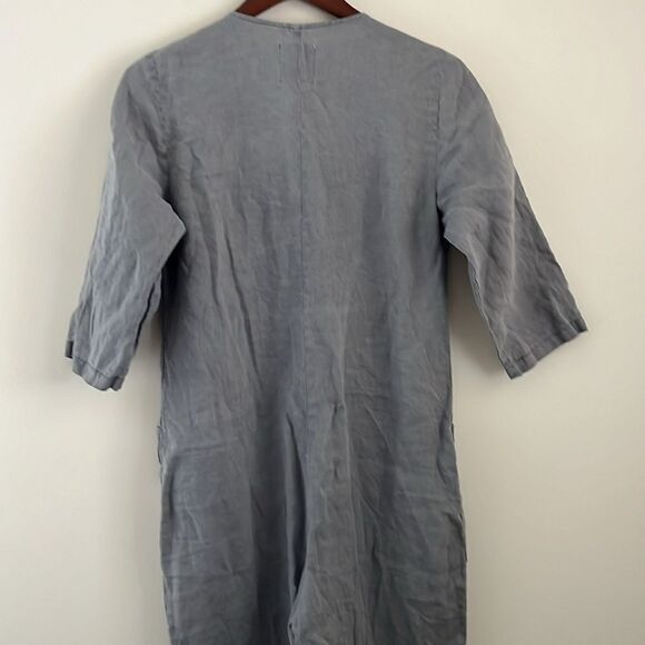 Zara Gray Lillian Linen Jumpsuit | Size Small - Picture 5 of 8